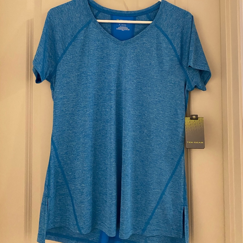 Blue workout top